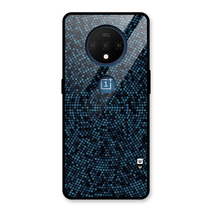 Blue Disco Lights Glass Back Case for OnePlus 7T