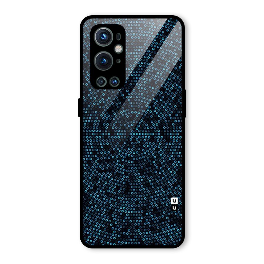 Blue Disco Lights Glass Back Case for OnePlus 9 Pro
