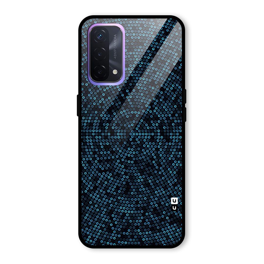Blue Disco Lights Glass Back Case for Oppo A74 5G