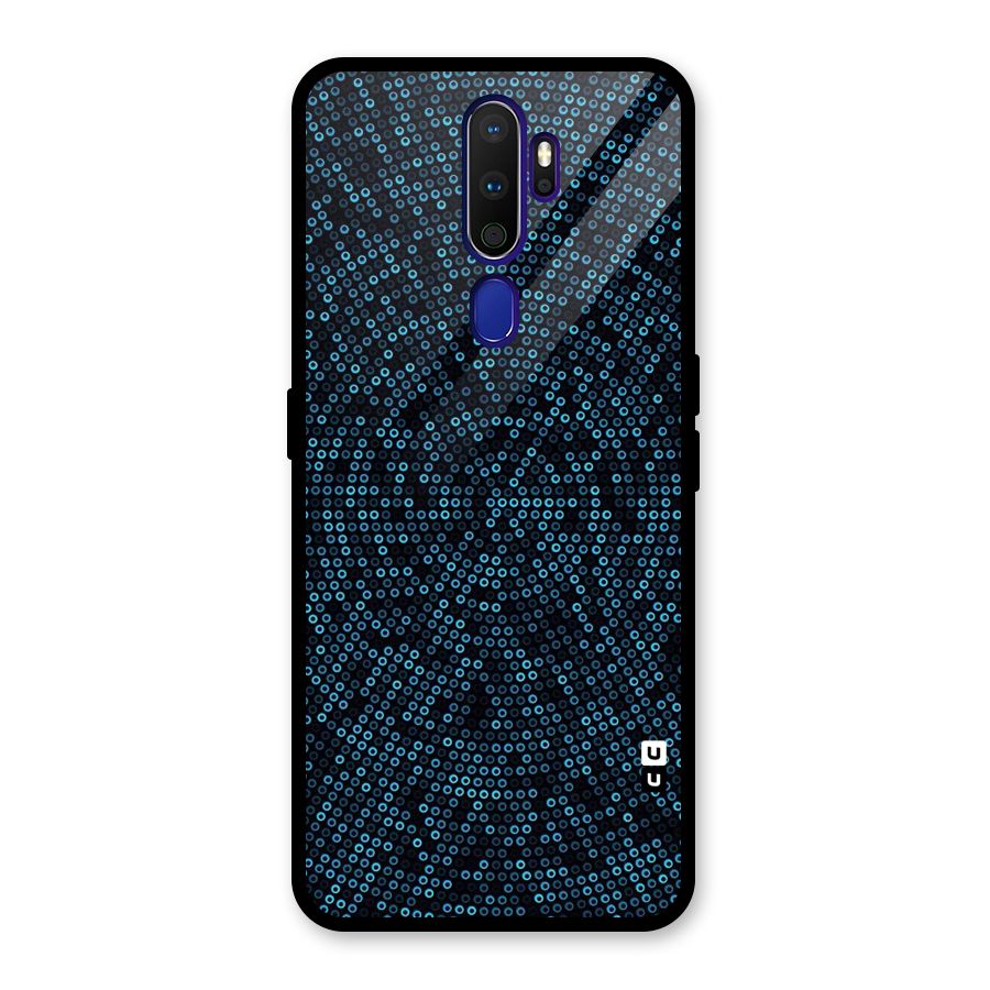 Blue Disco Lights Glass Back Case for Oppo A9 (2020)