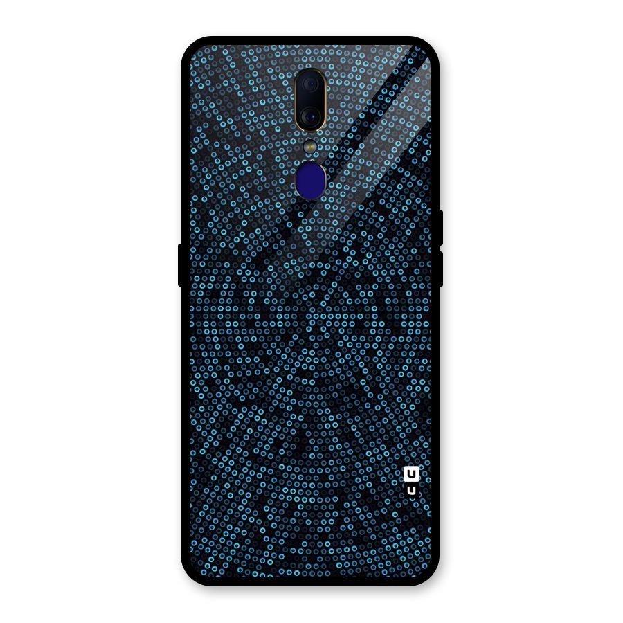 Blue Disco Lights Glass Back Case for Oppo F11