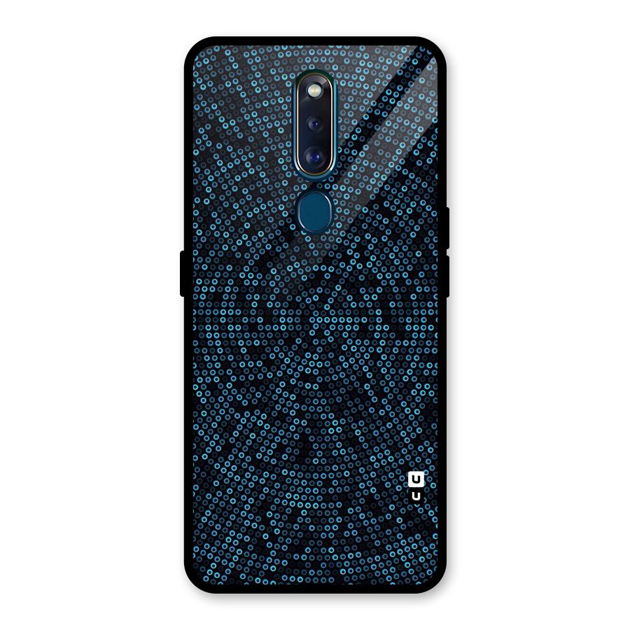 Blue Disco Lights Glass Back Case for Oppo F11 Pro