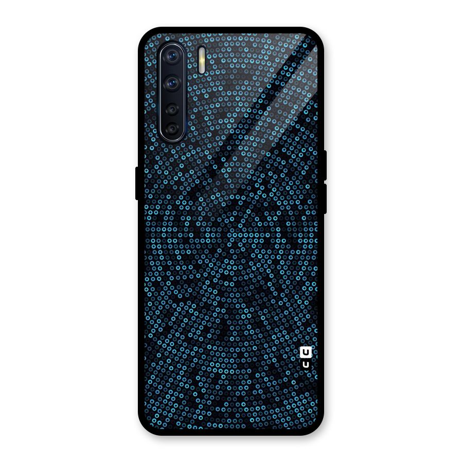 Blue Disco Lights Glass Back Case for Oppo F15