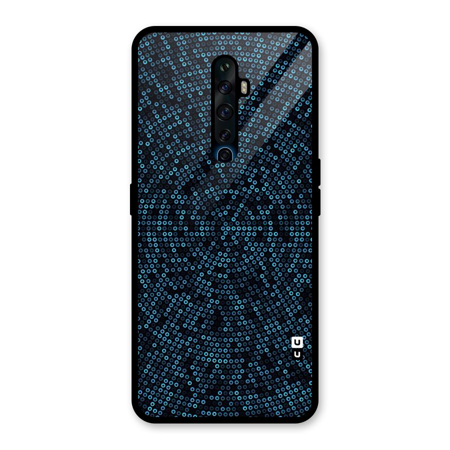 Blue Disco Lights Glass Back Case for Oppo Reno2 Z