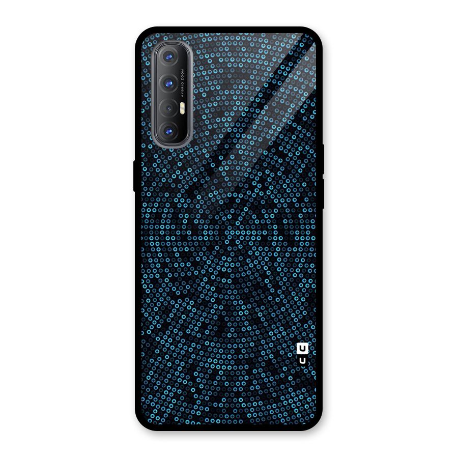 Blue Disco Lights Glass Back Case for Oppo Reno3 Pro