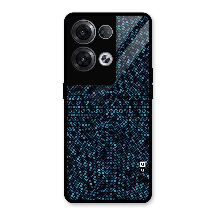 Blue Disco Lights Glass Back Case for Oppo Reno8 Pro 5G