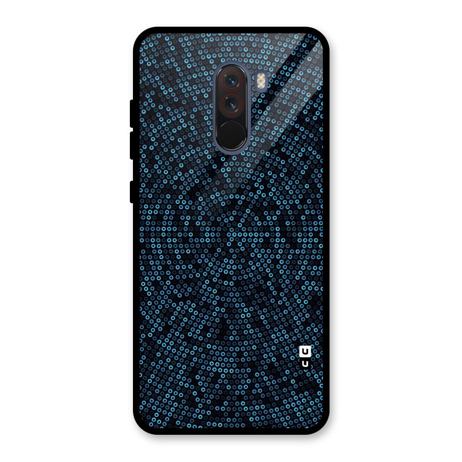 Blue Disco Lights Glass Back Case for Poco F1