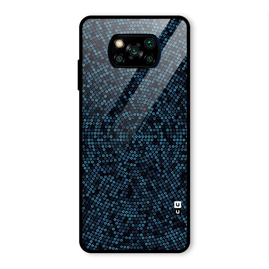 Blue Disco Lights Glass Back Case for Poco X3 Pro