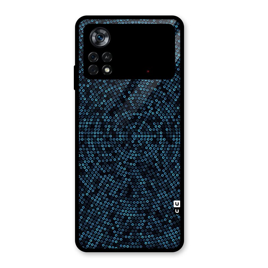 Blue Disco Lights Glass Back Case for Poco X4 Pro 5G