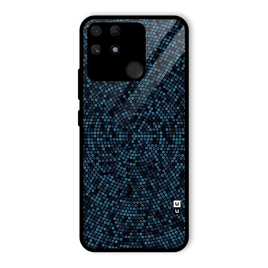 Blue Disco Lights Glass Back Case for Realme Narzo 50A