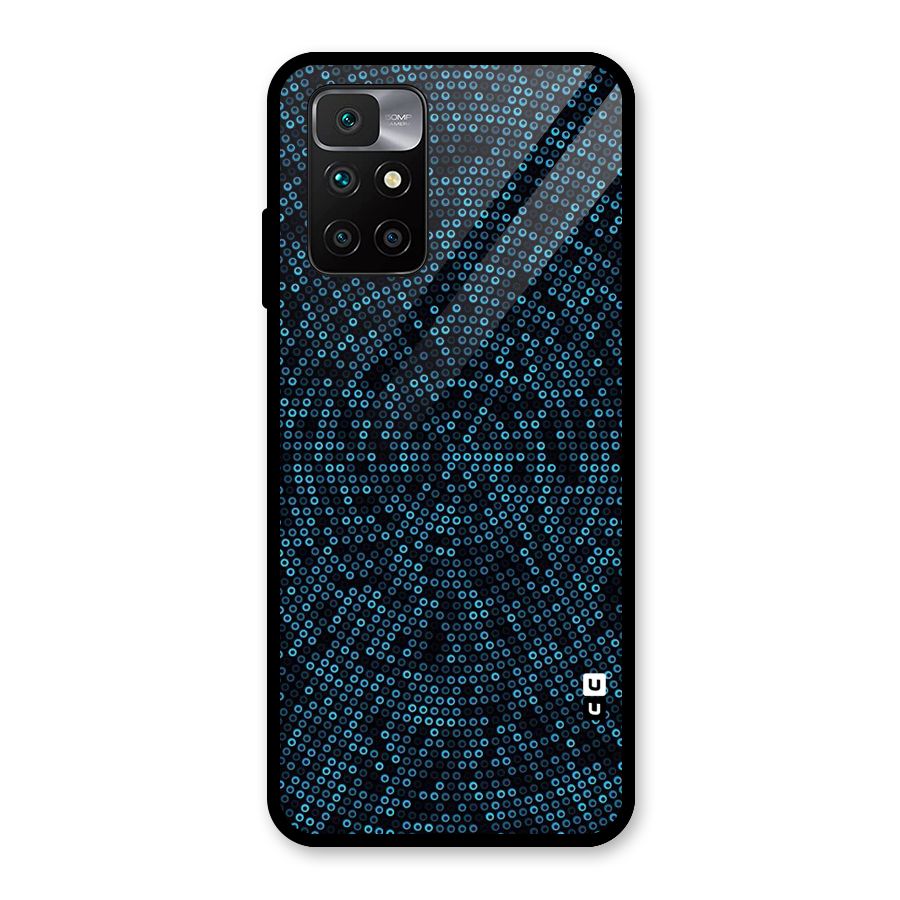 Blue Disco Lights Glass Back Case for Redmi 10 Prime