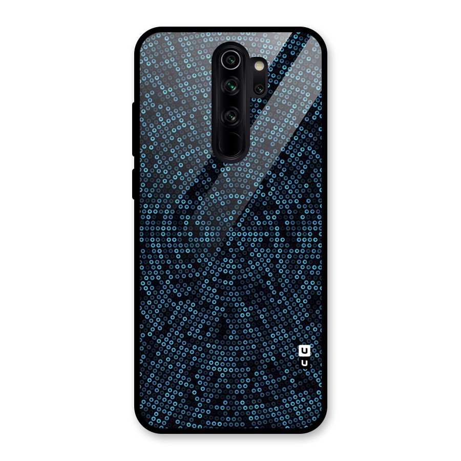 Blue Disco Lights Glass Back Case for Redmi Note 8 Pro