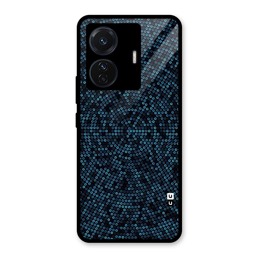 Blue Disco Lights Glass Back Case for Vivo T1 Pro