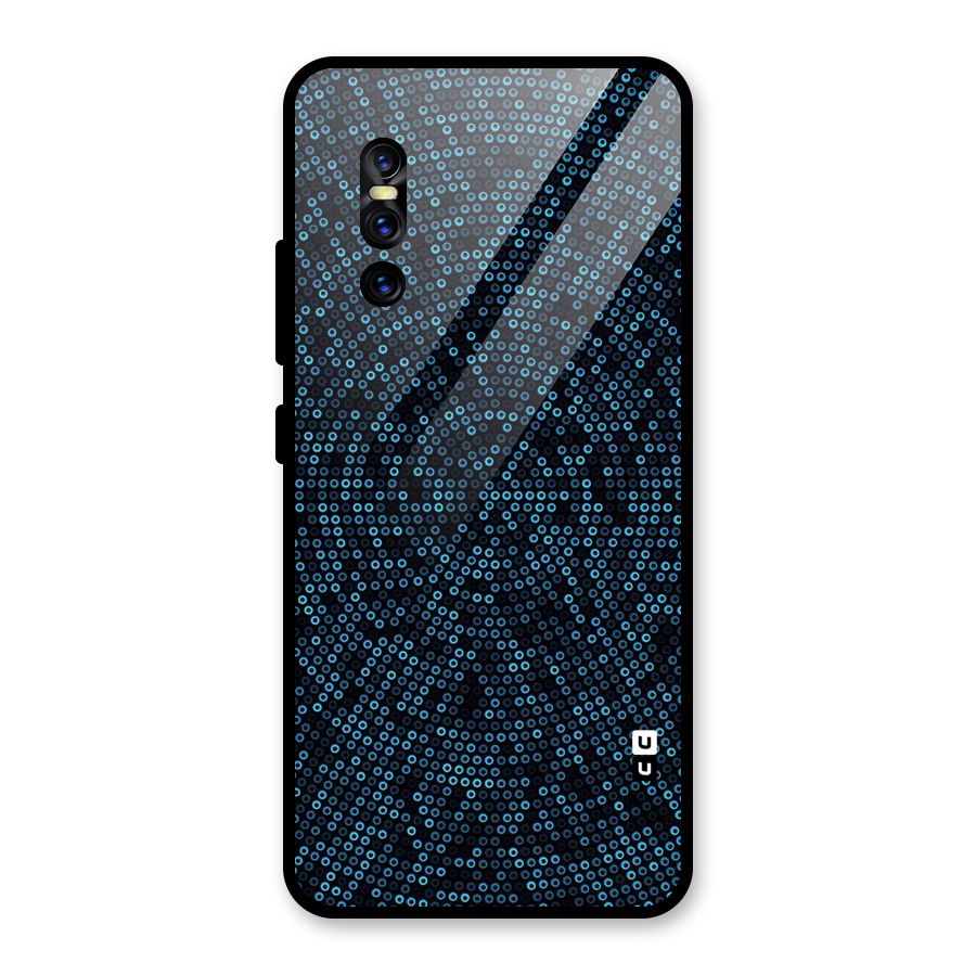 Blue Disco Lights Glass Back Case for Vivo V15 Pro