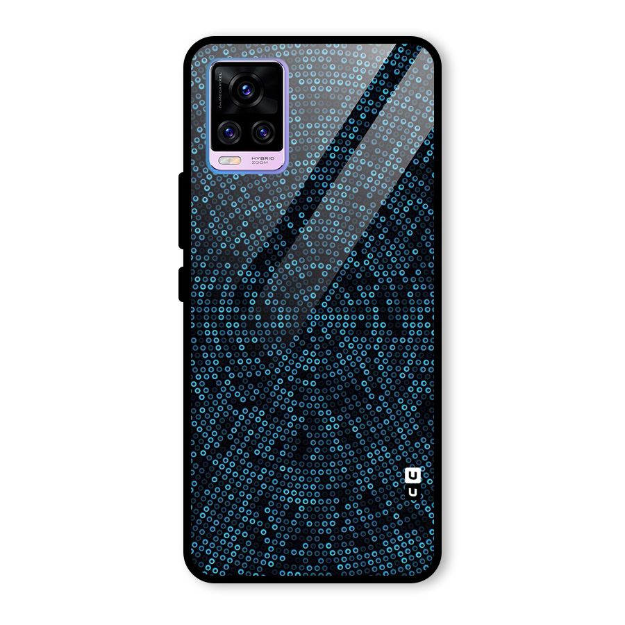 Blue Disco Lights Glass Back Case for Vivo V20 Pro