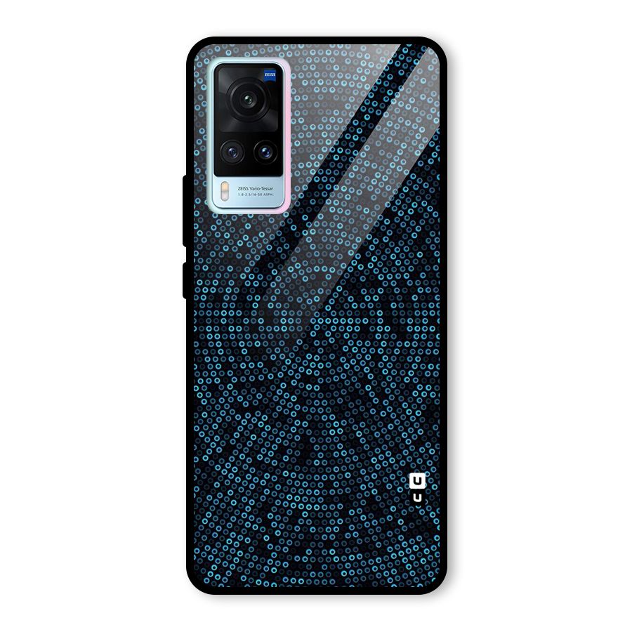 Blue Disco Lights Glass Back Case for Vivo X60