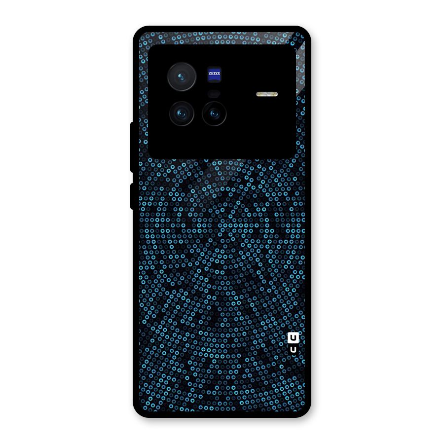 Blue Disco Lights Glass Back Case for Vivo X80