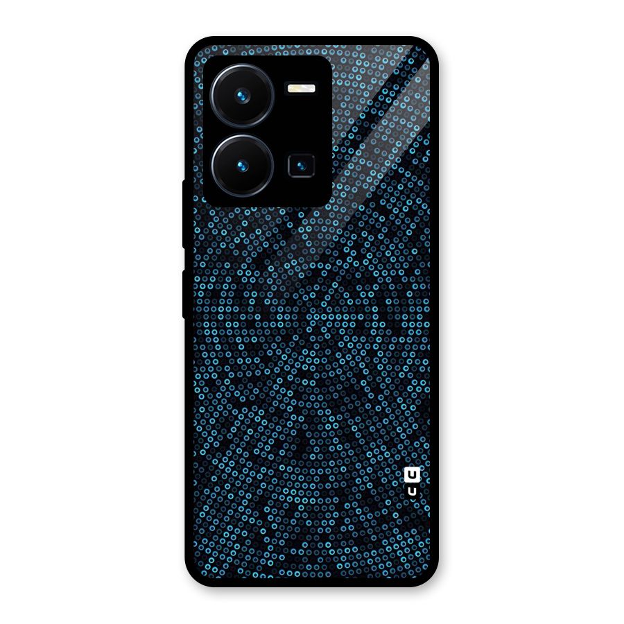 Blue Disco Lights Glass Back Case for Vivo Y35