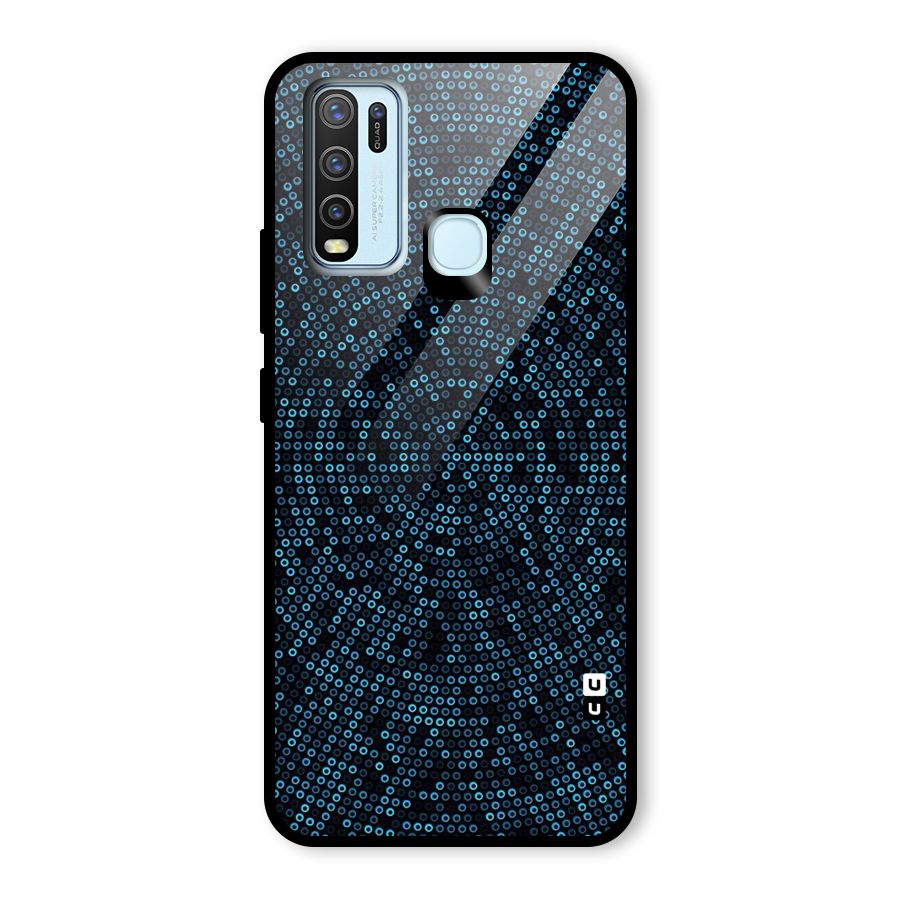 Blue Disco Lights Glass Back Case for Vivo Y50