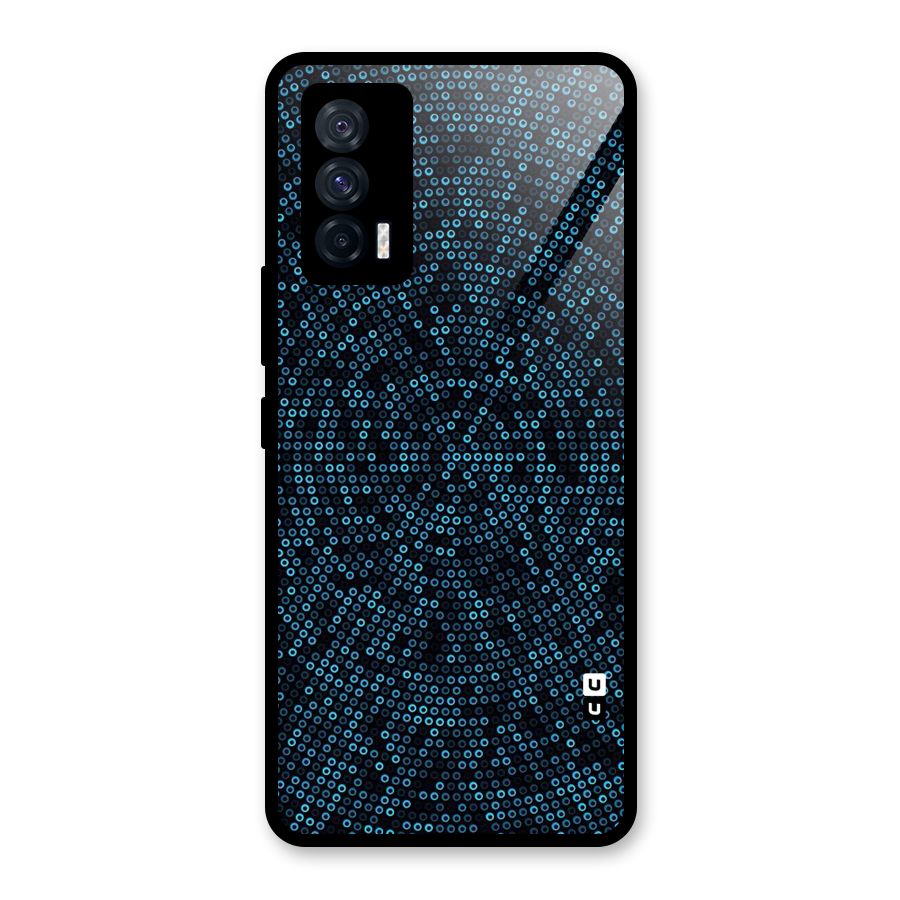 Blue Disco Lights Glass Back Case for Vivo iQOO 7 5G