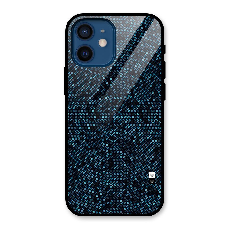 Blue Disco Lights Glass Back Case for iPhone 12 Mini