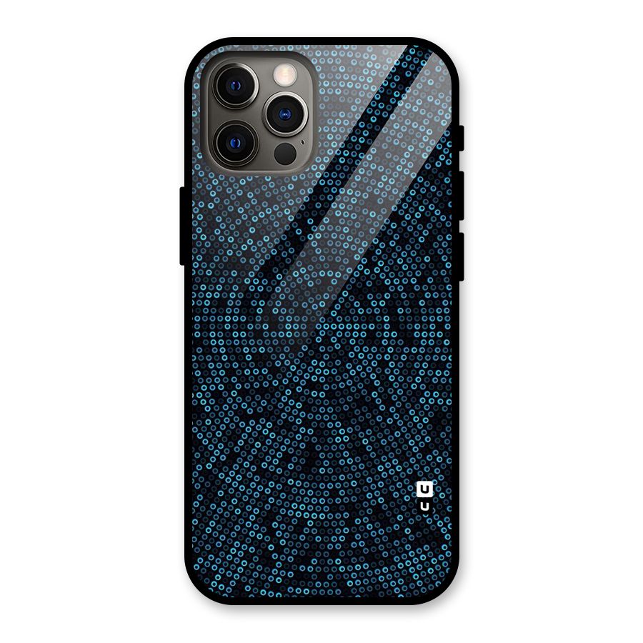 Blue Disco Lights Glass Back Case for iPhone 12 Pro