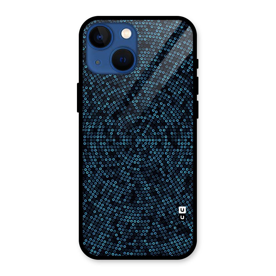 Blue Disco Lights Glass Back Case for iPhone 13 Mini