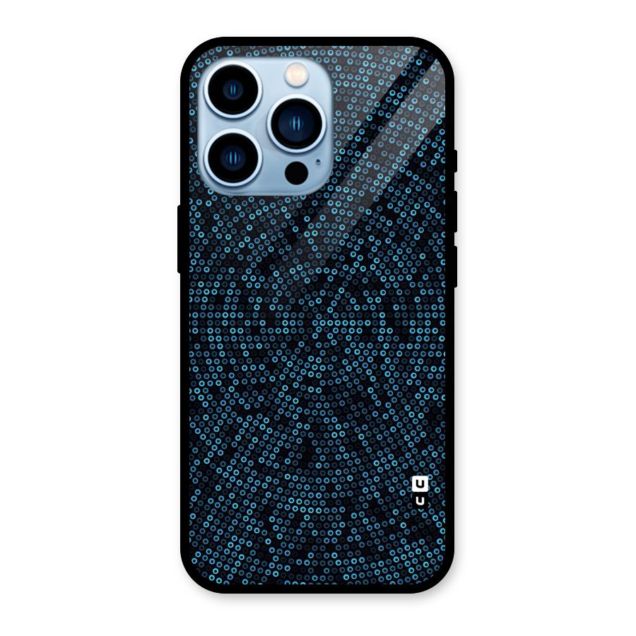 Blue Disco Lights Glass Back Case for iPhone 13 Pro