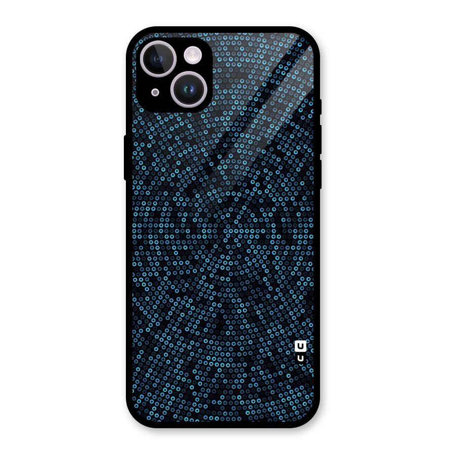 Blue Disco Lights Glass Back Case for iPhone 14 Plus