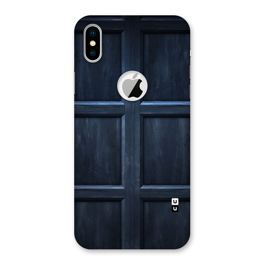 Blue Door Design Back Case for iPhone X Logo Cut