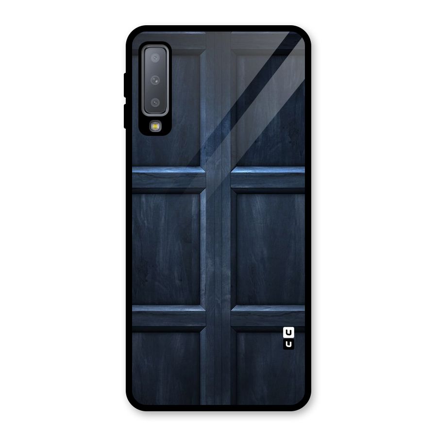 Blue Door Design Glass Back Case for Galaxy A7 (2018)