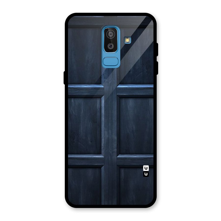 Blue Door Design Glass Back Case for Galaxy J8
