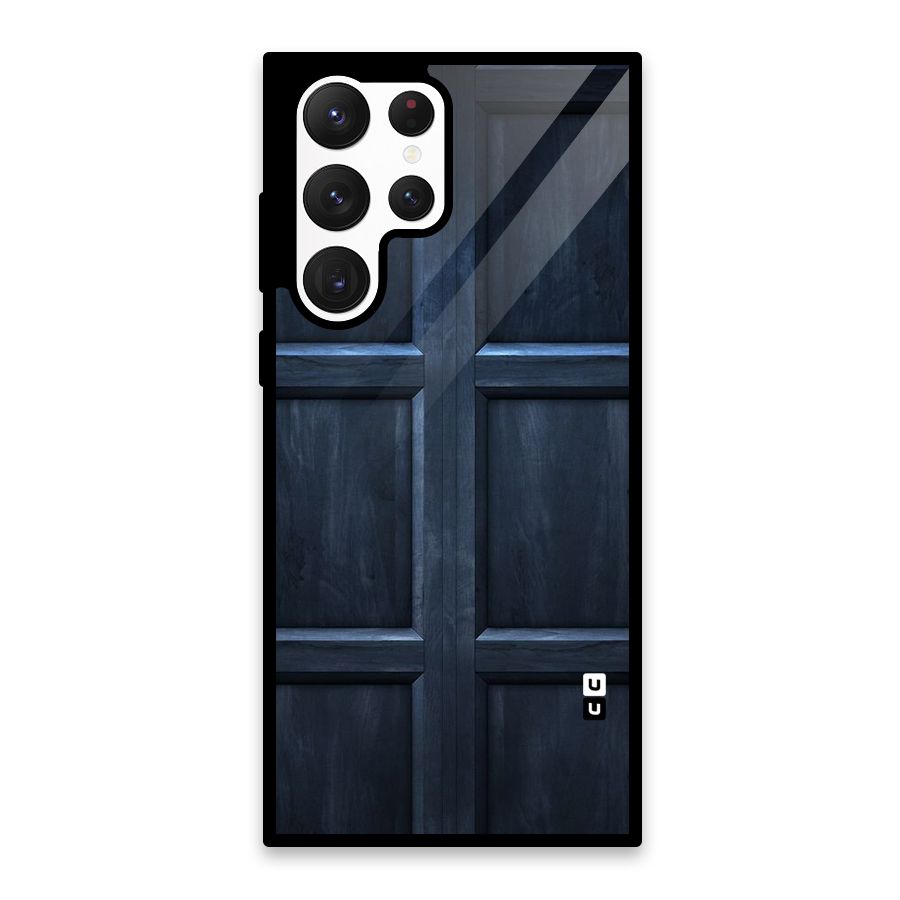 Blue Door Design Glass Back Case for Galaxy S22 Ultra 5G