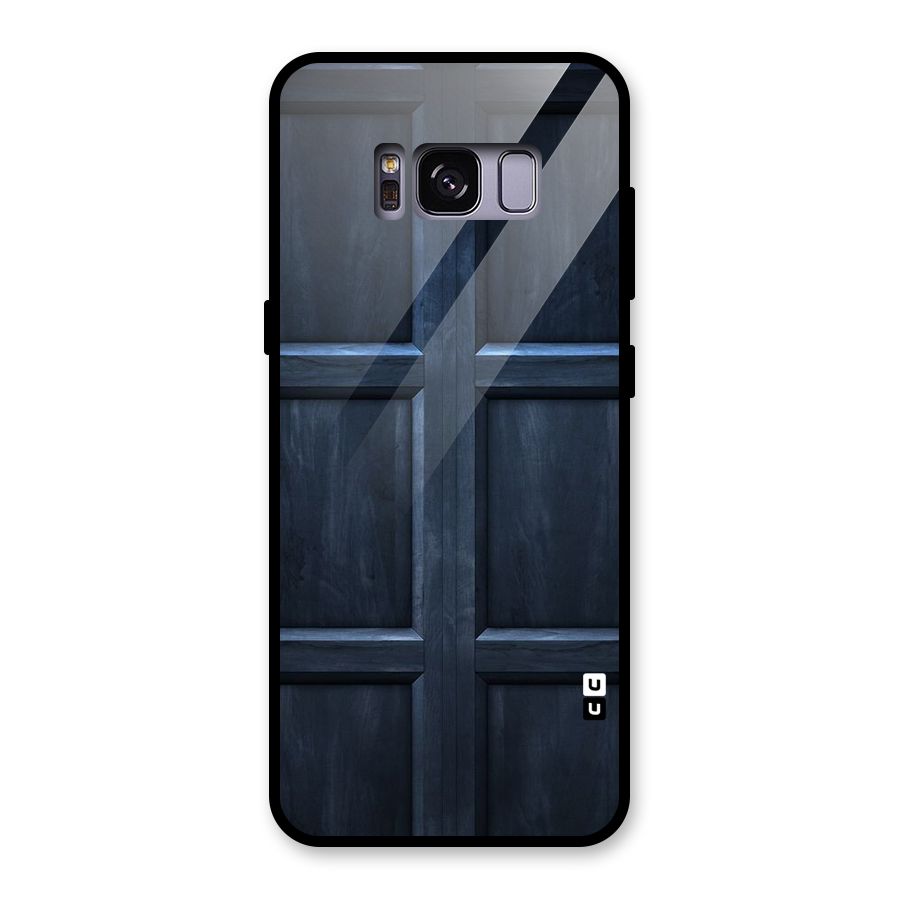 Blue Door Design Glass Back Case for Galaxy S8