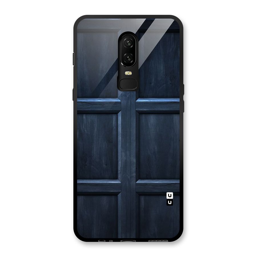 Blue Door Design Glass Back Case for OnePlus 6