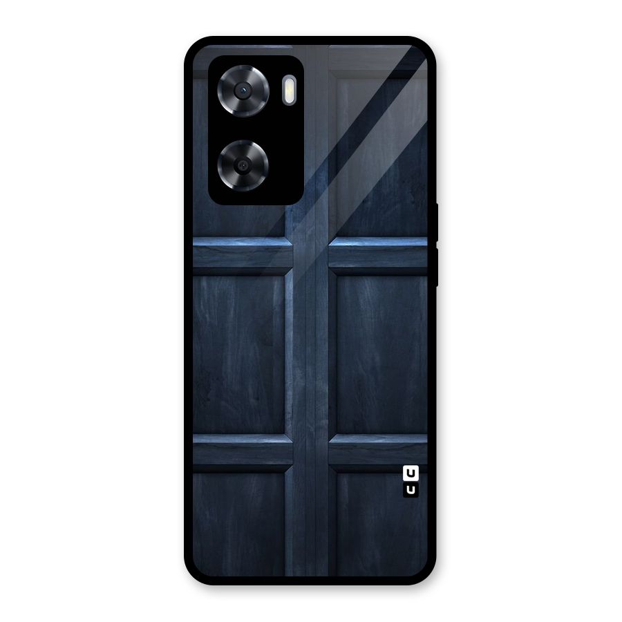 Blue Door Design Glass Back Case for Oppo A57 2022