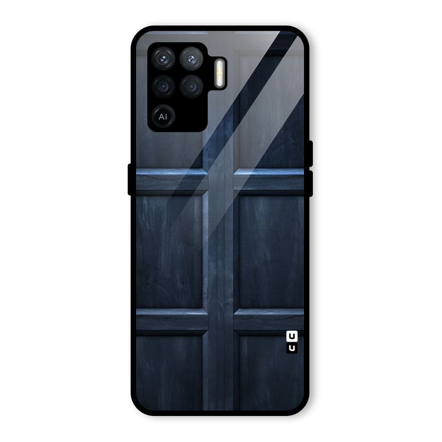 Blue Door Design Glass Back Case for Oppo F19 Pro
