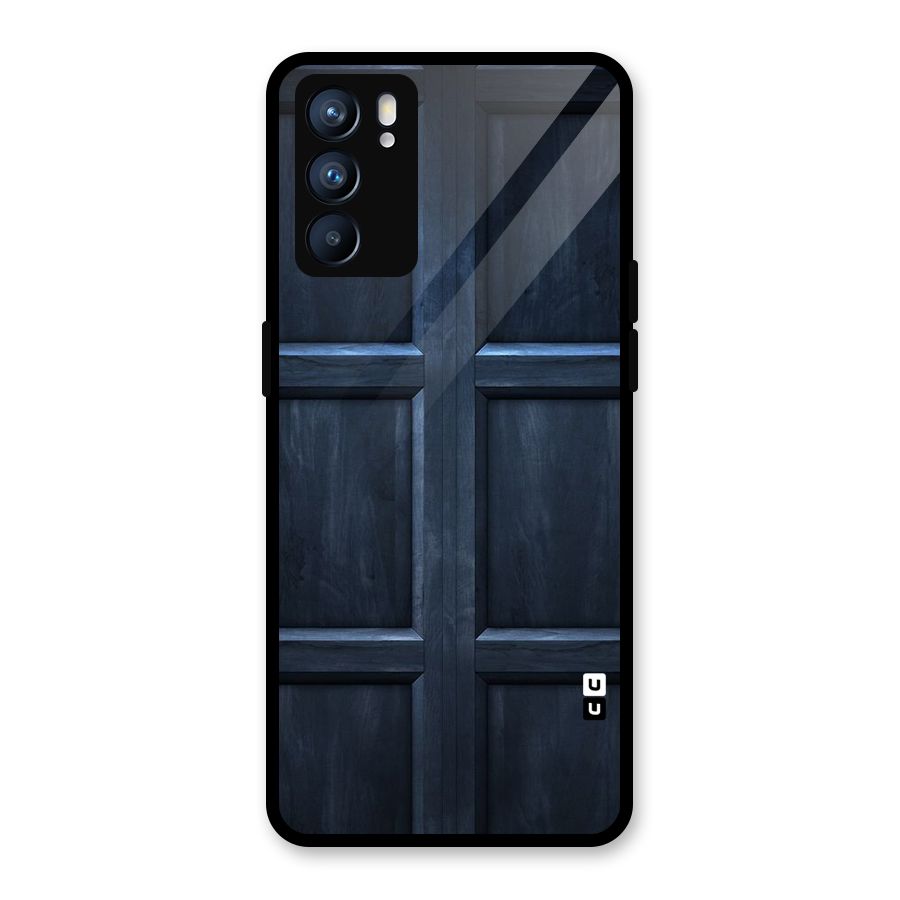 Blue Door Design Glass Back Case for Oppo Reno6 5G