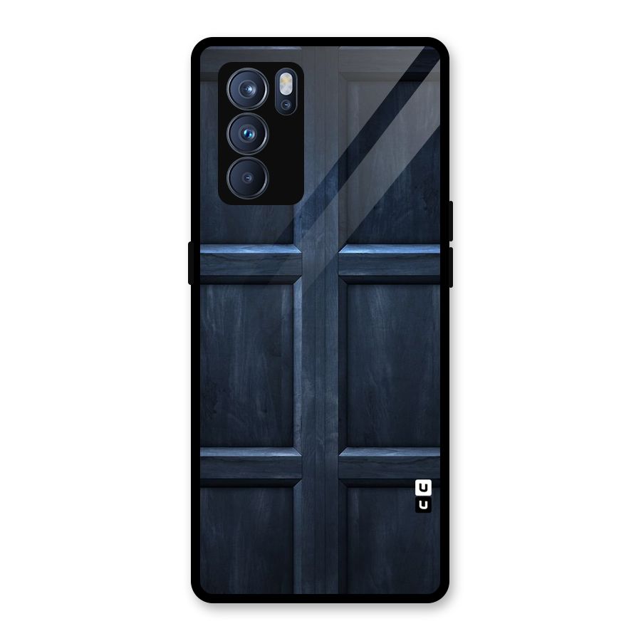 Blue Door Design Glass Back Case for Oppo Reno6 Pro 5G