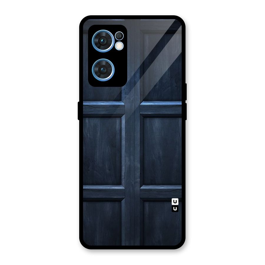 Blue Door Design Glass Back Case for Oppo Reno7 5G