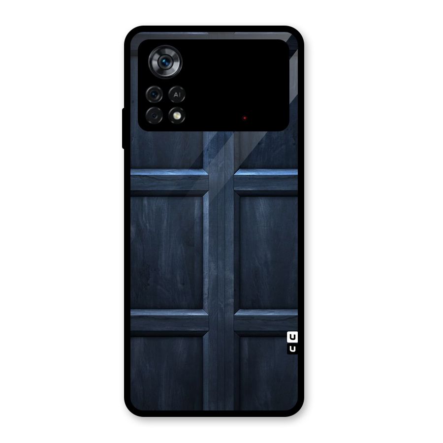 Blue Door Design Glass Back Case for Poco X4 Pro 5G