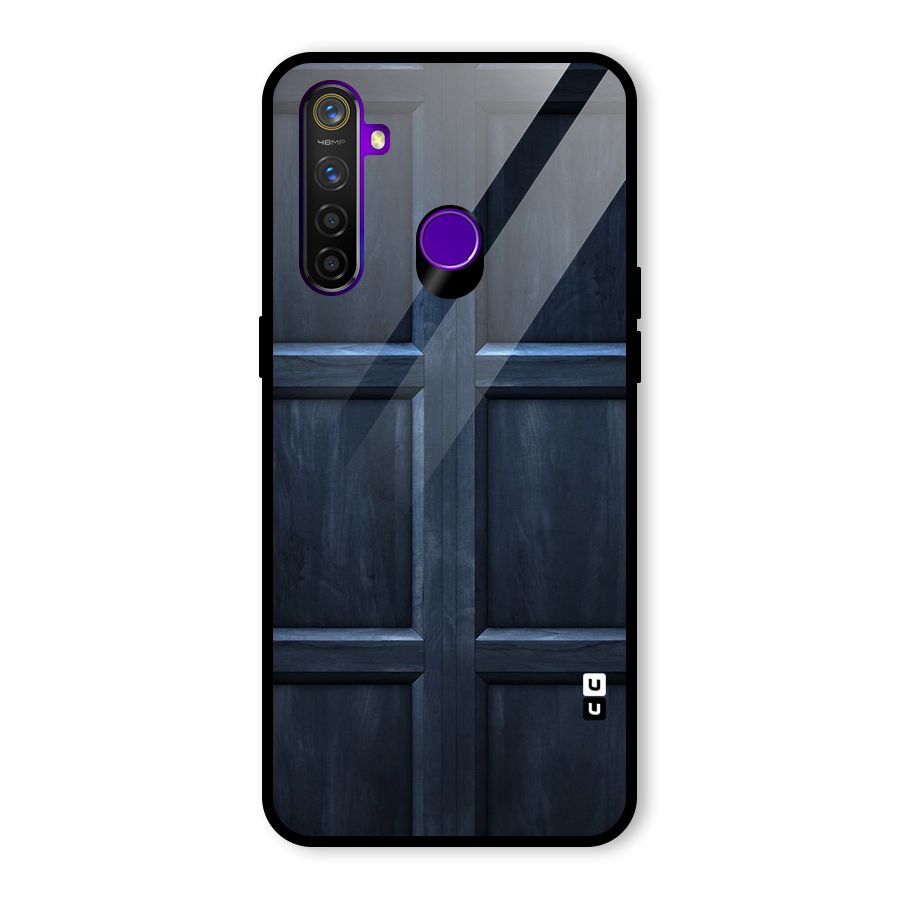 Blue Door Design Glass Back Case for Realme 5 Pro
