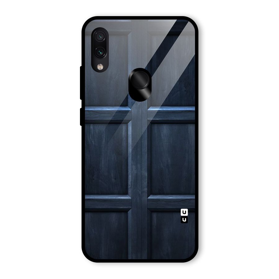 Blue Door Design Glass Back Case for Redmi Note 7