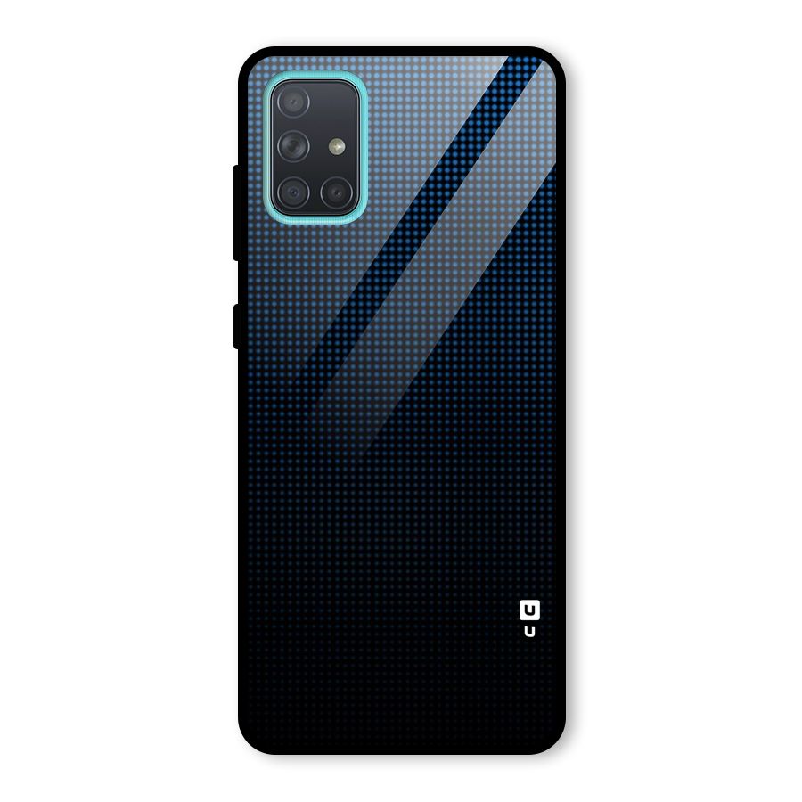 Blue Dots Shades Glass Back Case for Galaxy A71