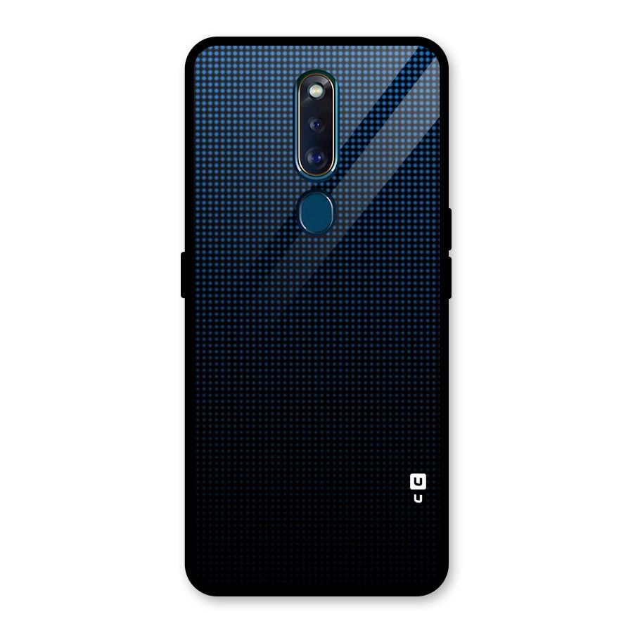 Blue Dots Shades Glass Back Case for Oppo F11 Pro