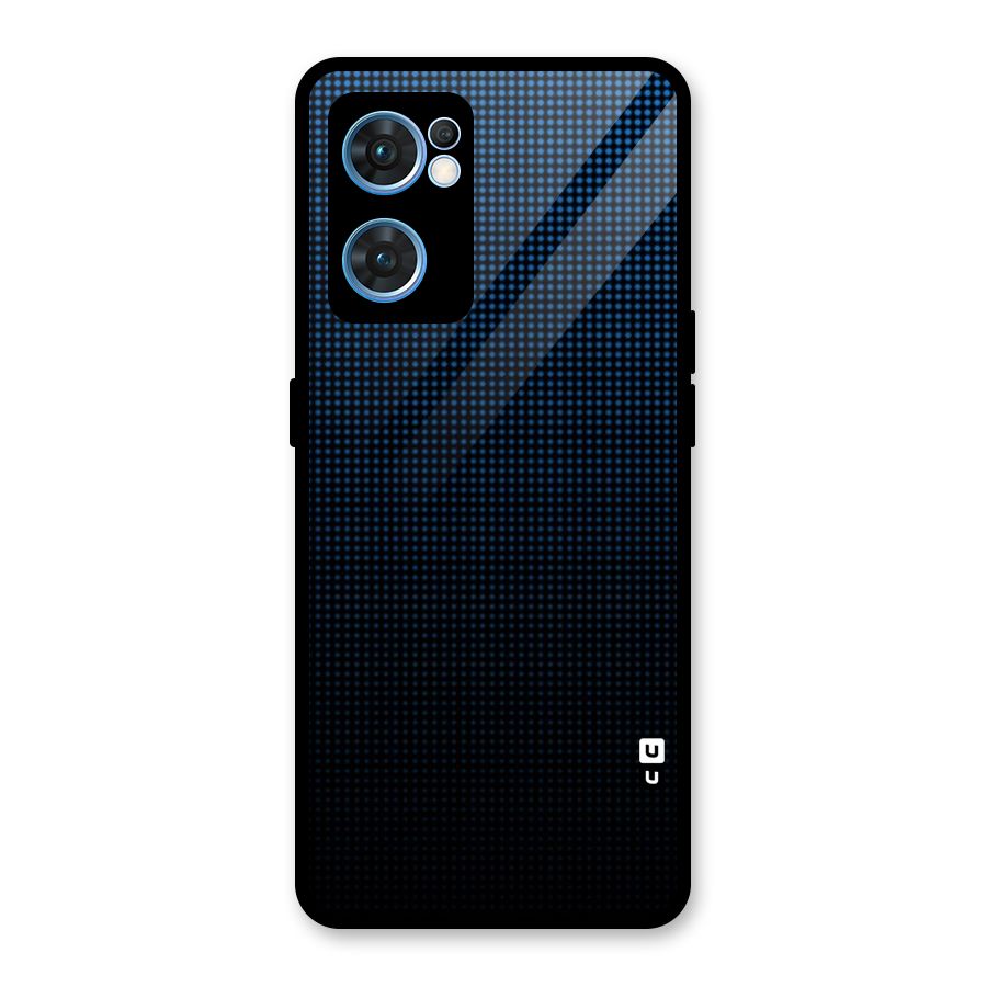 Blue Dots Shades Glass Back Case for Oppo Reno7 5G