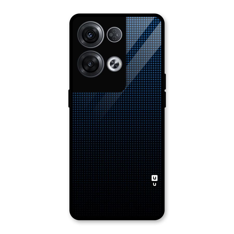 Blue Dots Shades Glass Back Case for Oppo Reno8 Pro 5G
