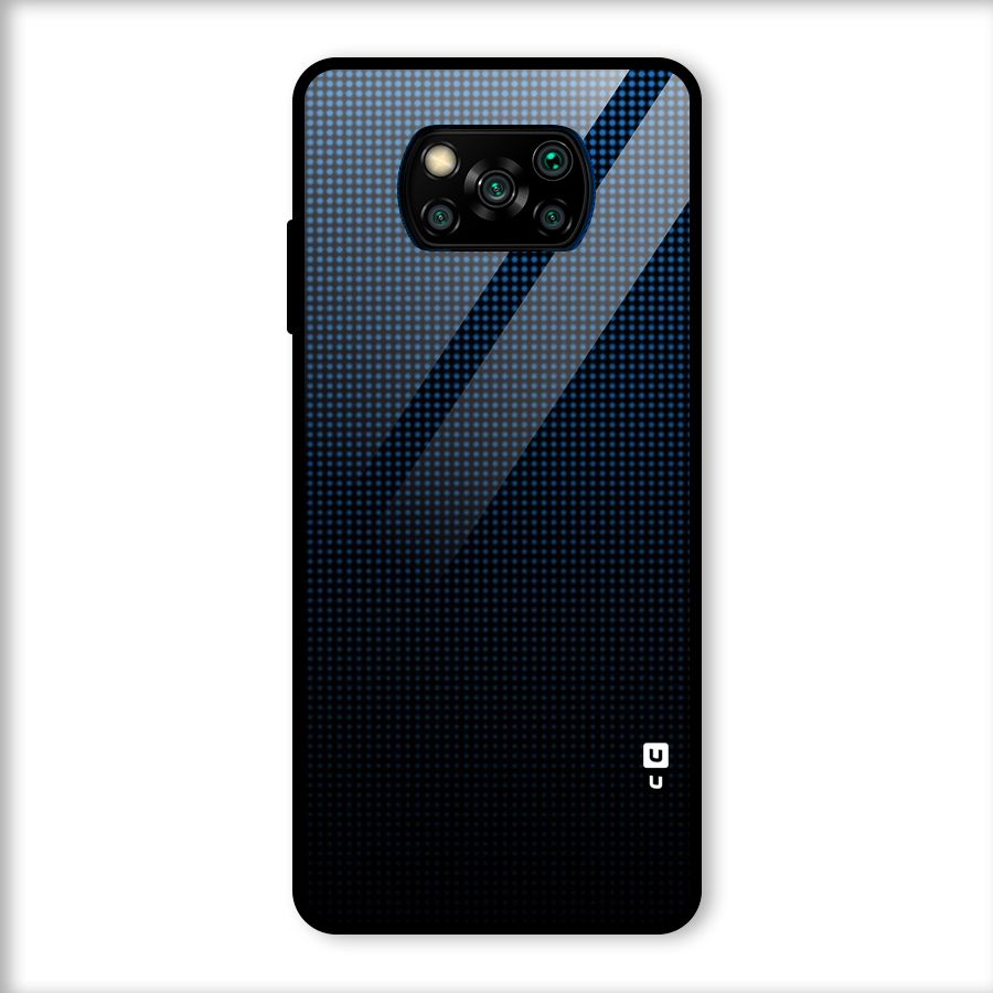 Blue Dots Shades Glass Back Case for Poco X3