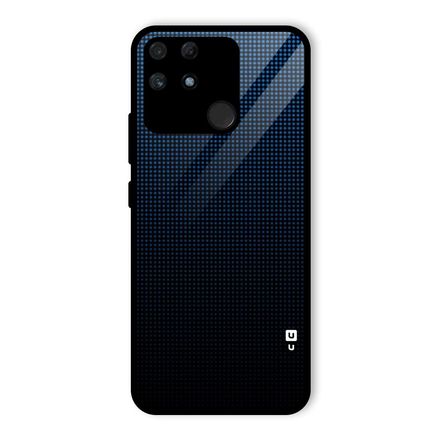 Blue Dots Shades Glass Back Case for Realme Narzo 50A