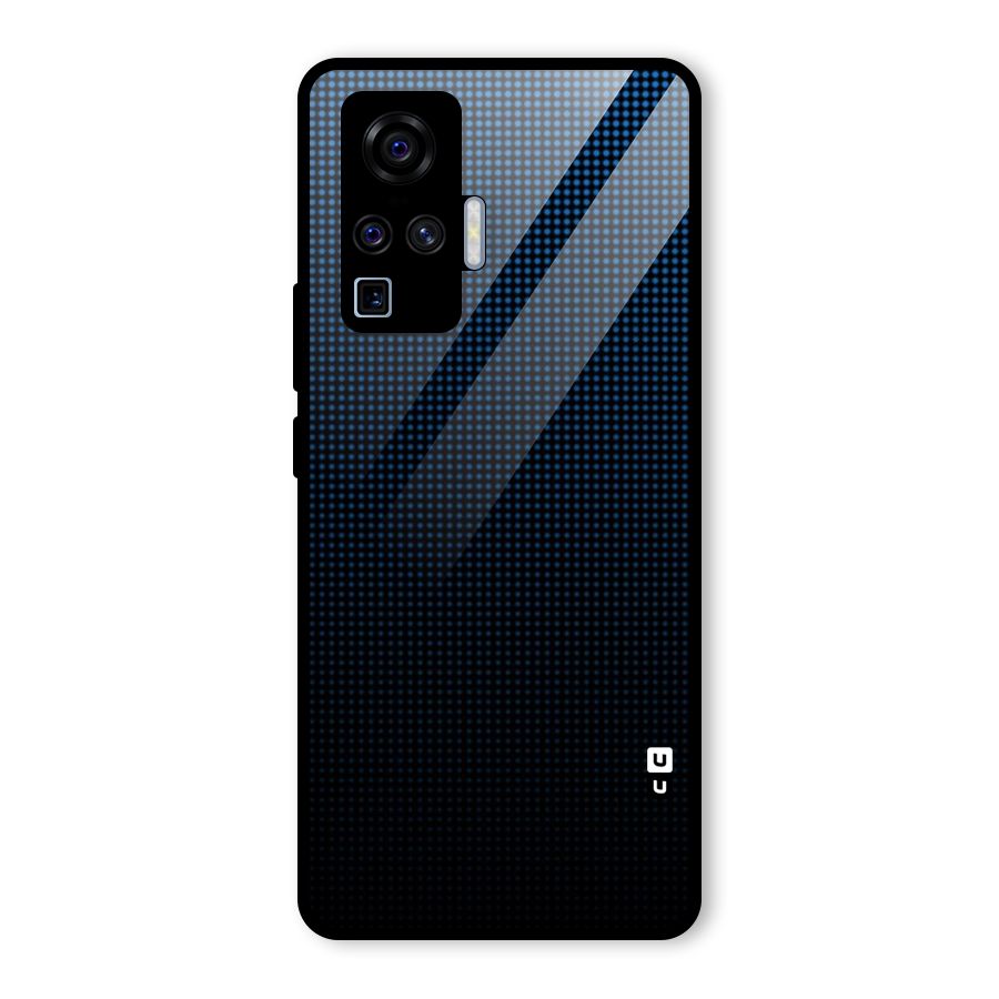 Blue Dots Shades Glass Back Case for Vivo X50 Pro